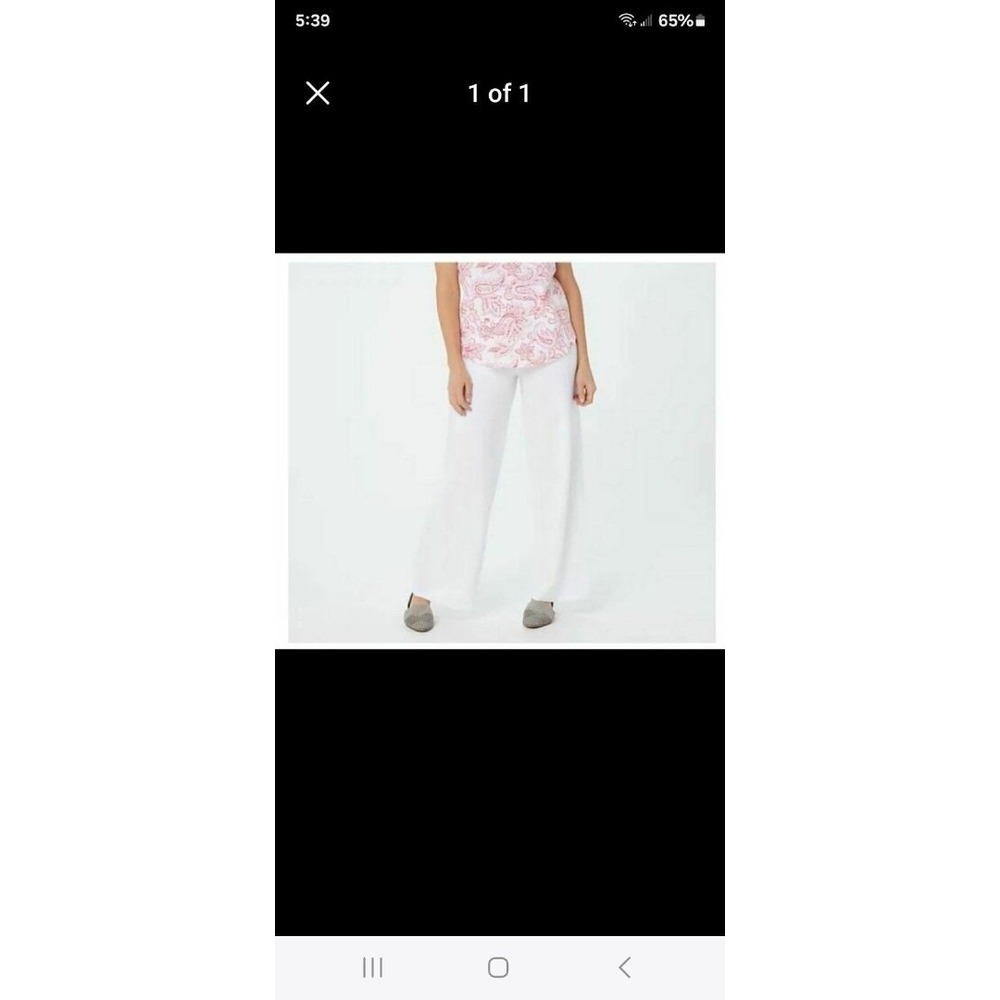 D&Co Beach  knit white pants Large tall